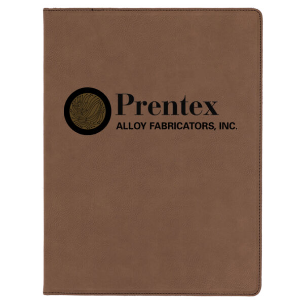 Prentex - Brown Laserable Leatherette Portfolio with Notepad Thumbnail